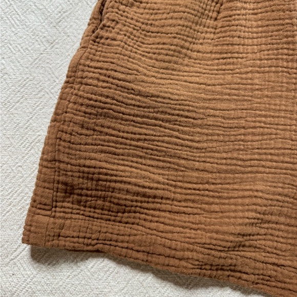 Grade & Gather Cinnamon Brown Gauze Romper S - Picture 3 of 10